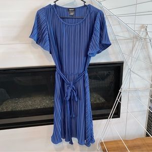 DKNY Flowy Dress with Waist Tie
